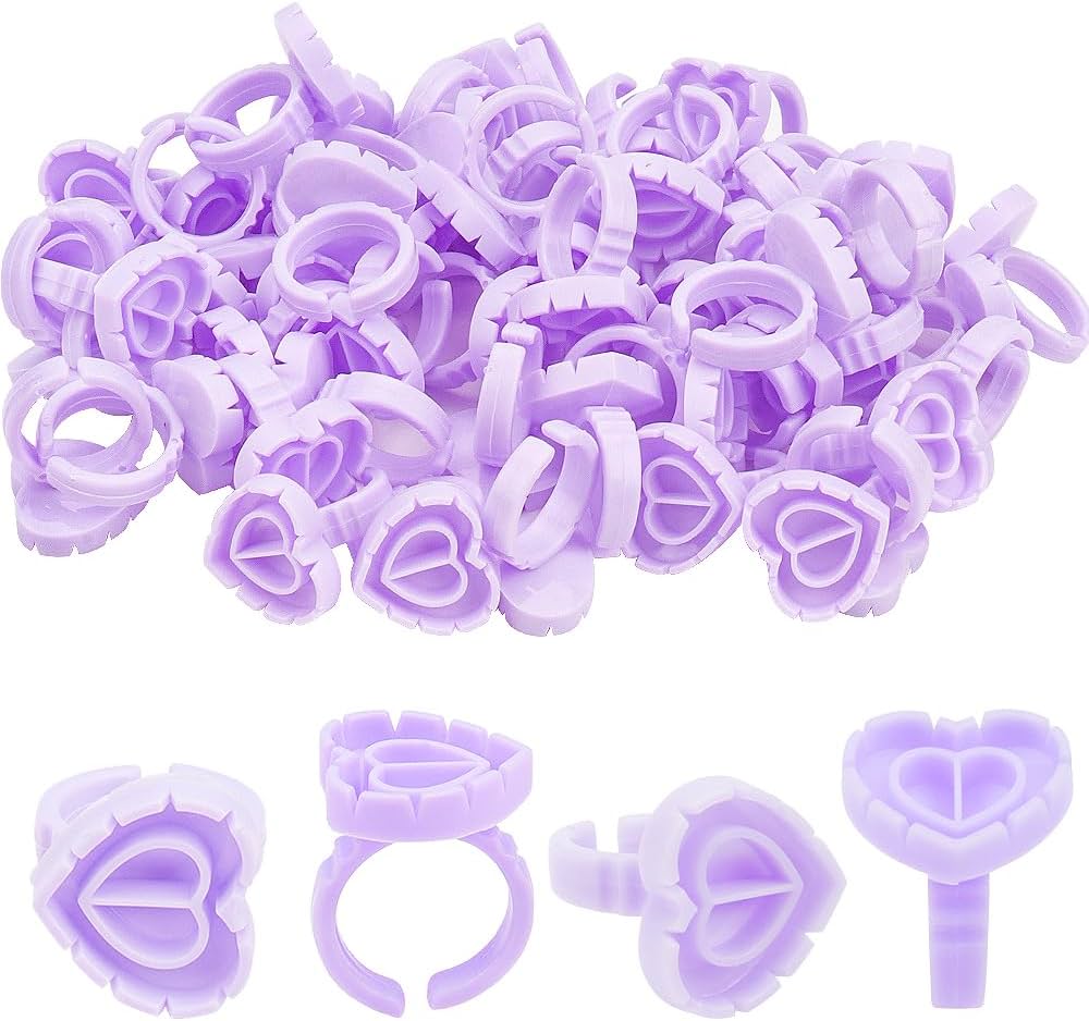 Heart Glue Rings (100 Pack)