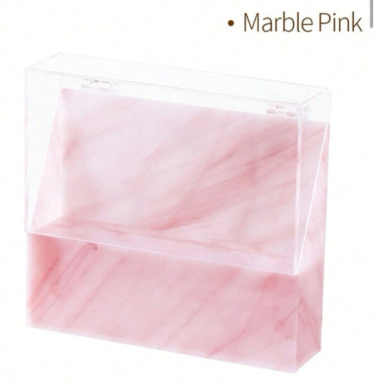 Pink Marble Tweezer Holder