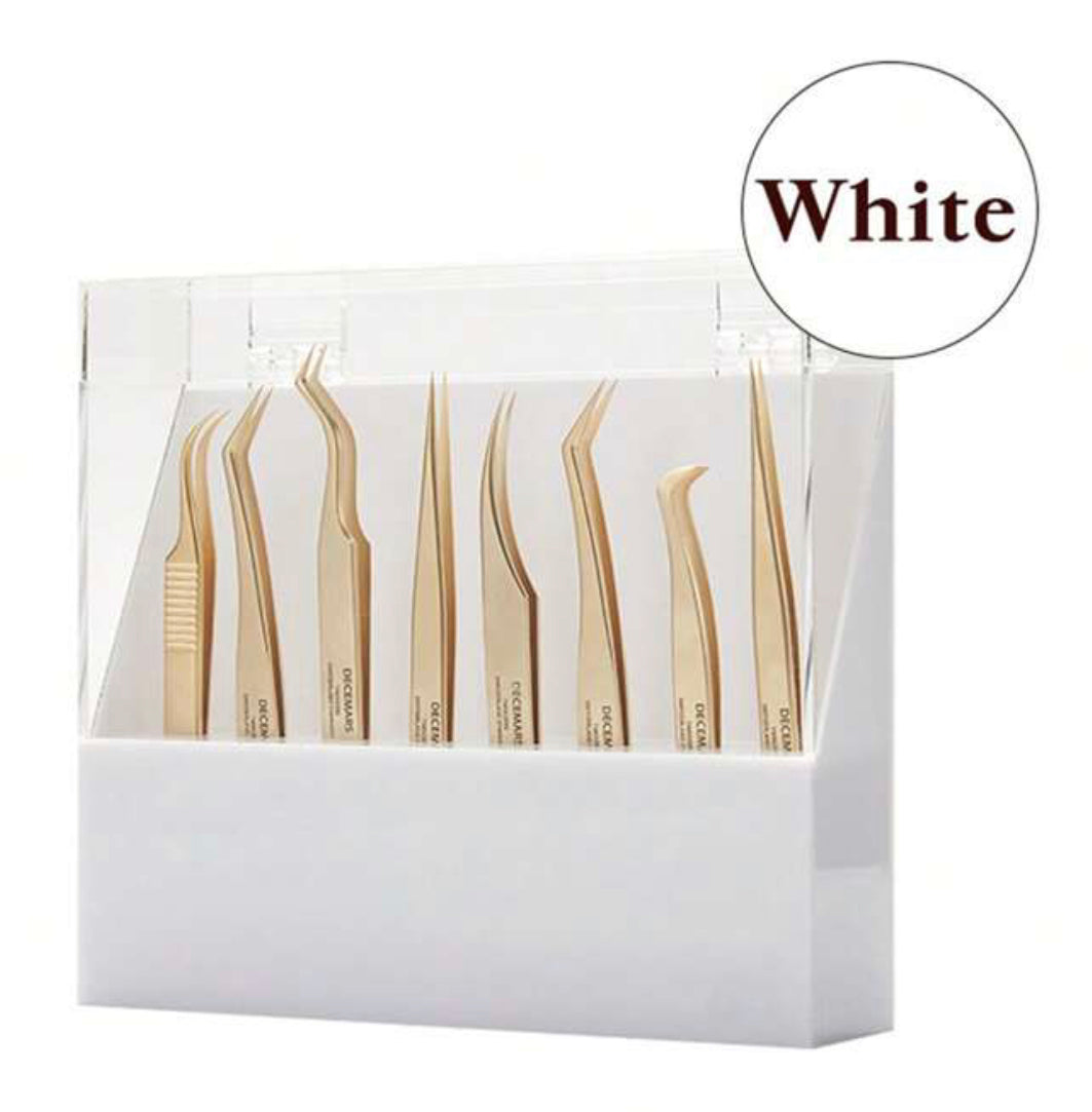 White Tweezer Holder