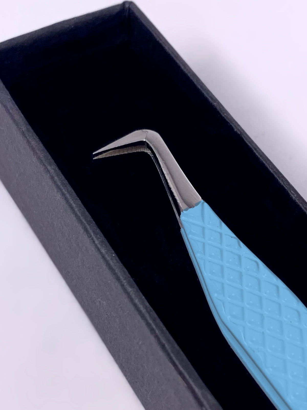Blue Boot Tip Tweezer - Silver Tip