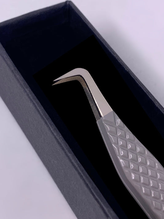 Grey Boot Tip Tweezer - Silver Tip